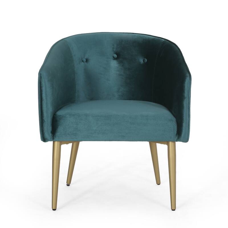Deshler Modern Glam Tufted Velvet Dining Chair by Christopher Knight Home - 27.50" L x 23.75" W x 31.00" H