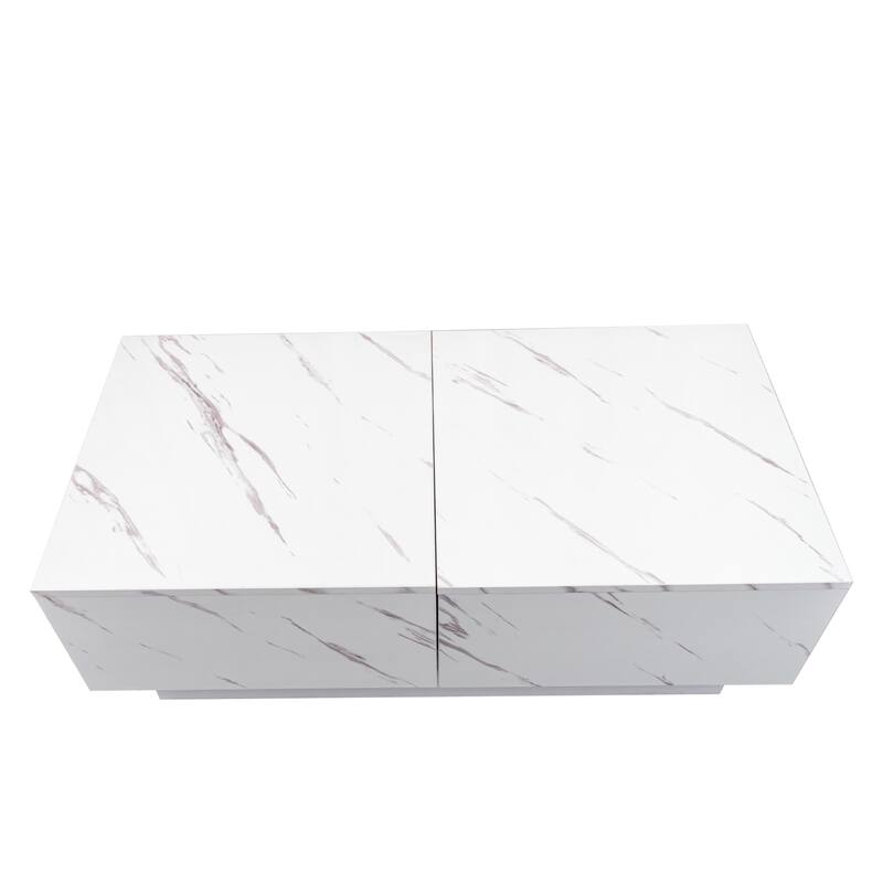 GDF Studio - Belle Modern Coffee Table with Sliding Tabletop and Hidden Storage Compartment