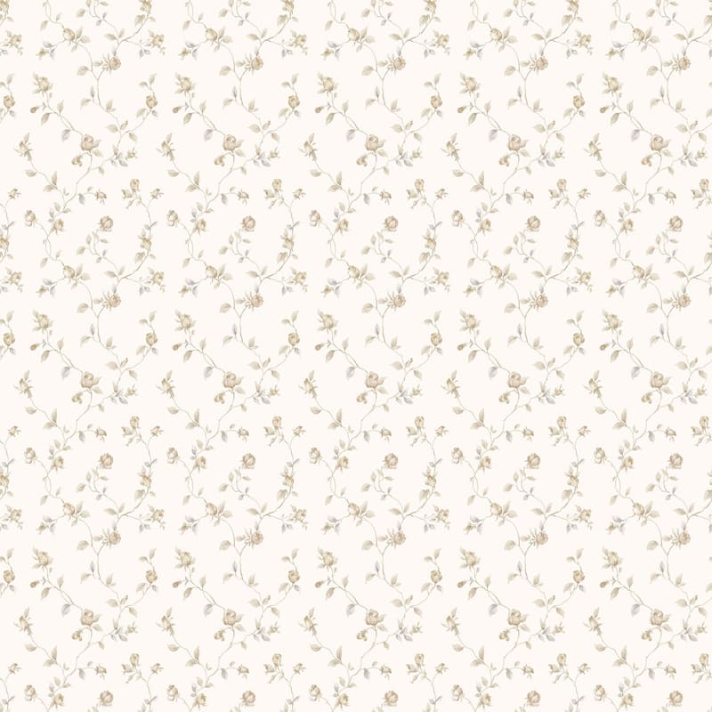 Galerie Wallcoverings Miniatures 3 Rose Bud Trellis Vine Design Vinyl on Non-woven Matte Wallpaper Roll