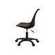 preview thumbnail 10 of 11, Home Office Chair with Wheels, Ergonomic Adjustable Task Computer Chair, Armless Office Chair PP Plastic Swivel Desk Chair