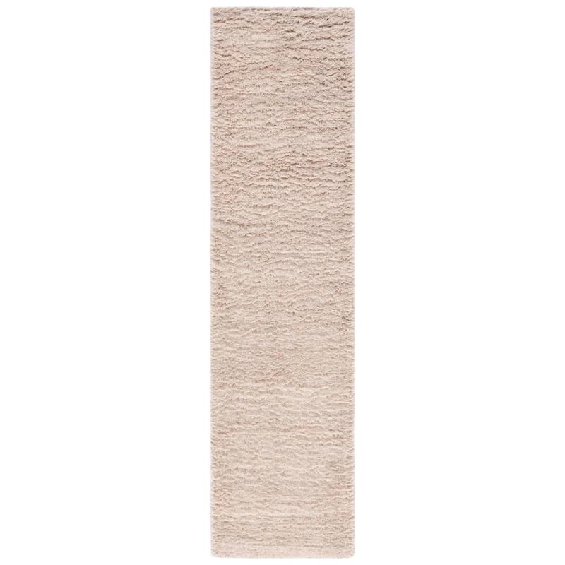 SAFAVIEH Handmade Casablanca Shag Ceferina Wool Rug - 2'3" x 9' Runner - Beige