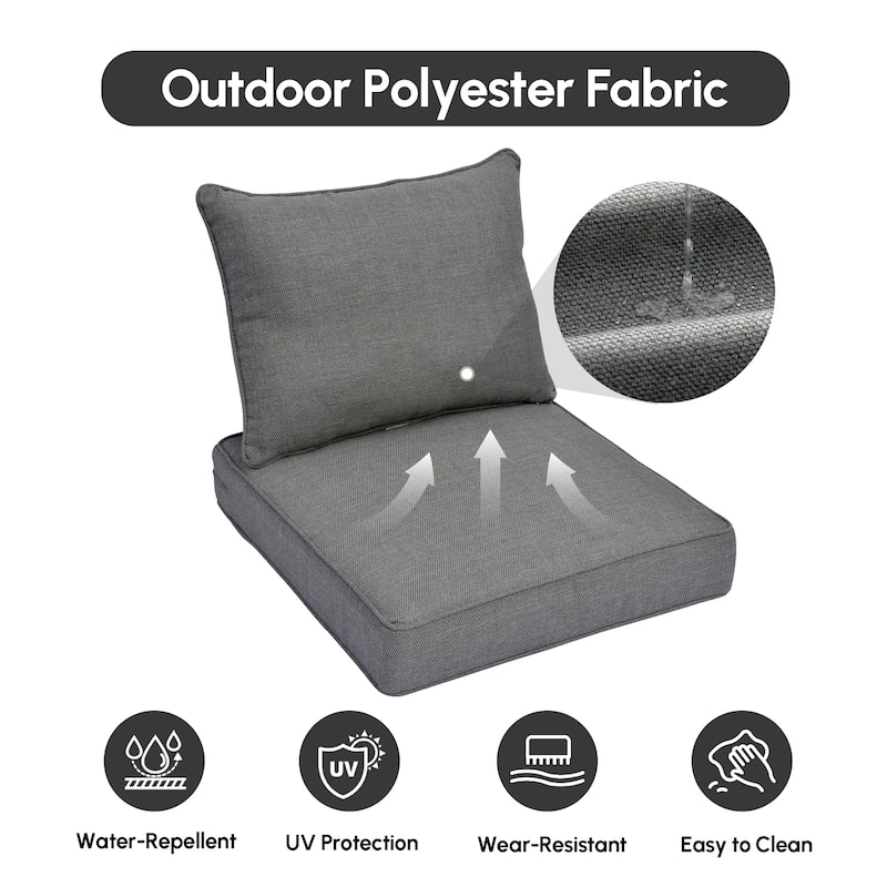 XIZZI Outdoor Seat Back Cushion Set Plush Comfort for Patio Furniture
