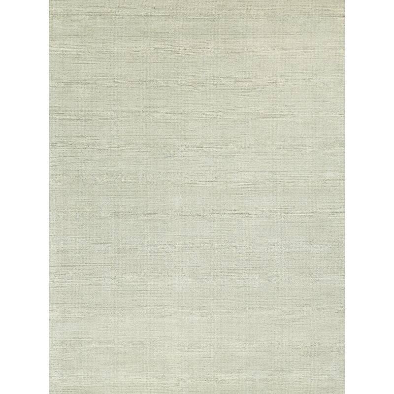 Elements Handmade Hand Tufted New Zealand Wool Green/Ivory Area Rug.