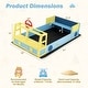 preview thumbnail 3 of 8, Costway Kids Wooden Sandbox, Large Car-Theme Sand Box with Bottom