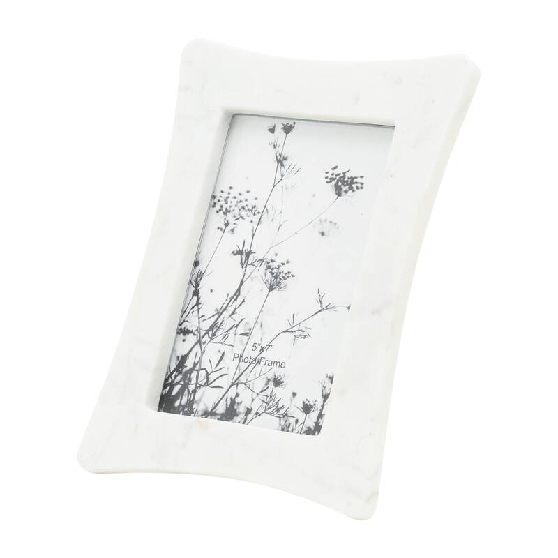 Sagebrook Home Marble MDF Photo Frame - Elegant and Durable Design with Contemporary Aesthetic for Stylish Decor