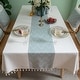 preview thumbnail 3 of 3, Enova Home High Quality Rectangle Cotton and Linen Tablecloth with Tassels (White)