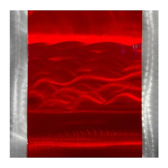 Shop Statements2000 Red Silver Abstract Metal Wall Art Accent