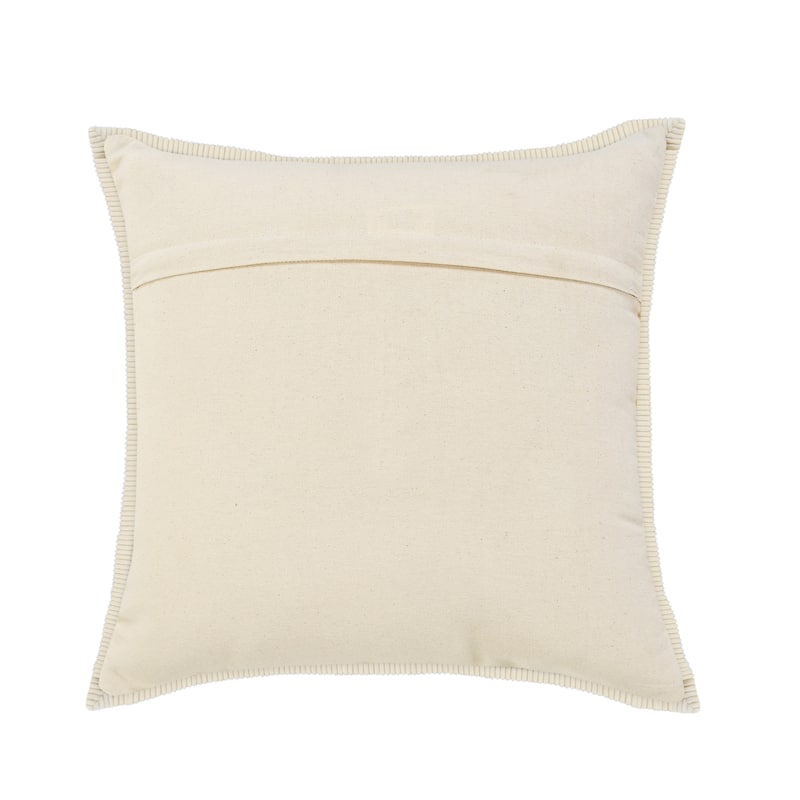 Sevita Neutral Gray Riviera Framed Throw Pillow
