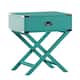 Kenton X Base Wood Accent Campaign Table by iNSPIRE Q Bold - Green