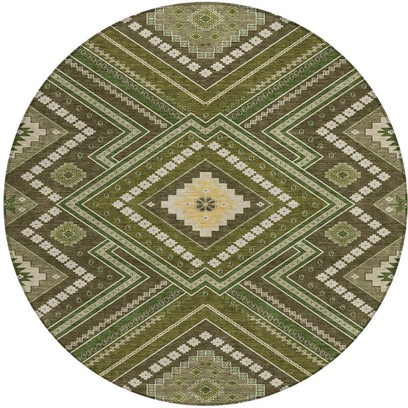 HomeRoots Tribal Transitional Rectangle Outdoor Rug