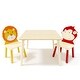 preview thumbnail 5 of 25, Wooden Activity Play Table Set Lion&Monkey
