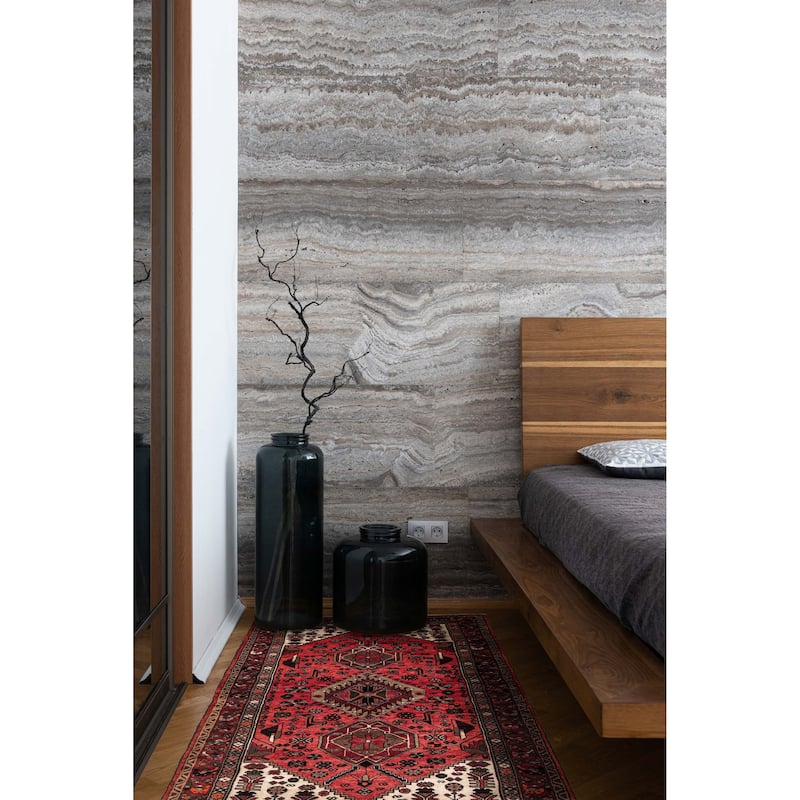 ECARPETGALLERY Hand-knotted Andelz Red Wool Rug - 4'0 x 7'7