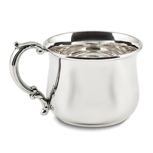 slide 1 of 1, Curata Sterling Silver Heavy Gauge Hollow Handle Pot Belly Baby Cup