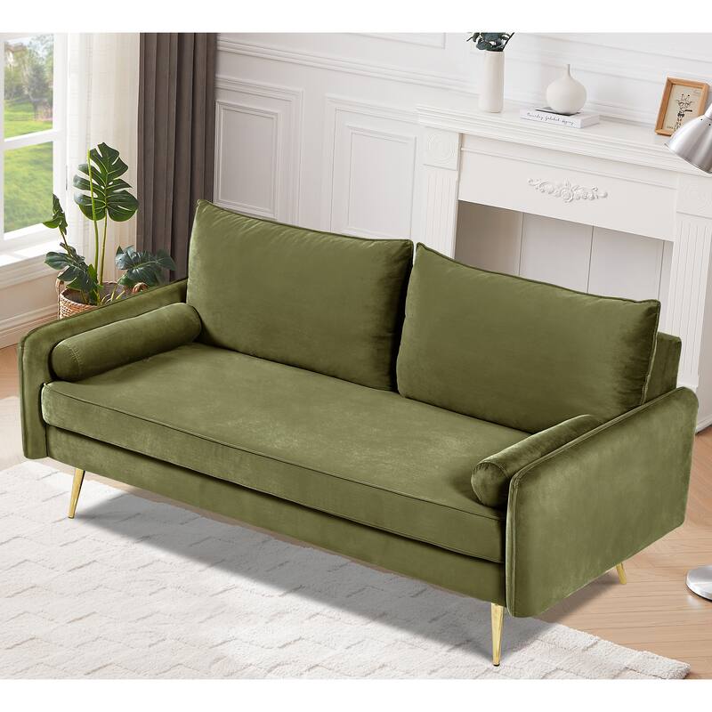Villeda 70''W Polyester Square Arms Sofa