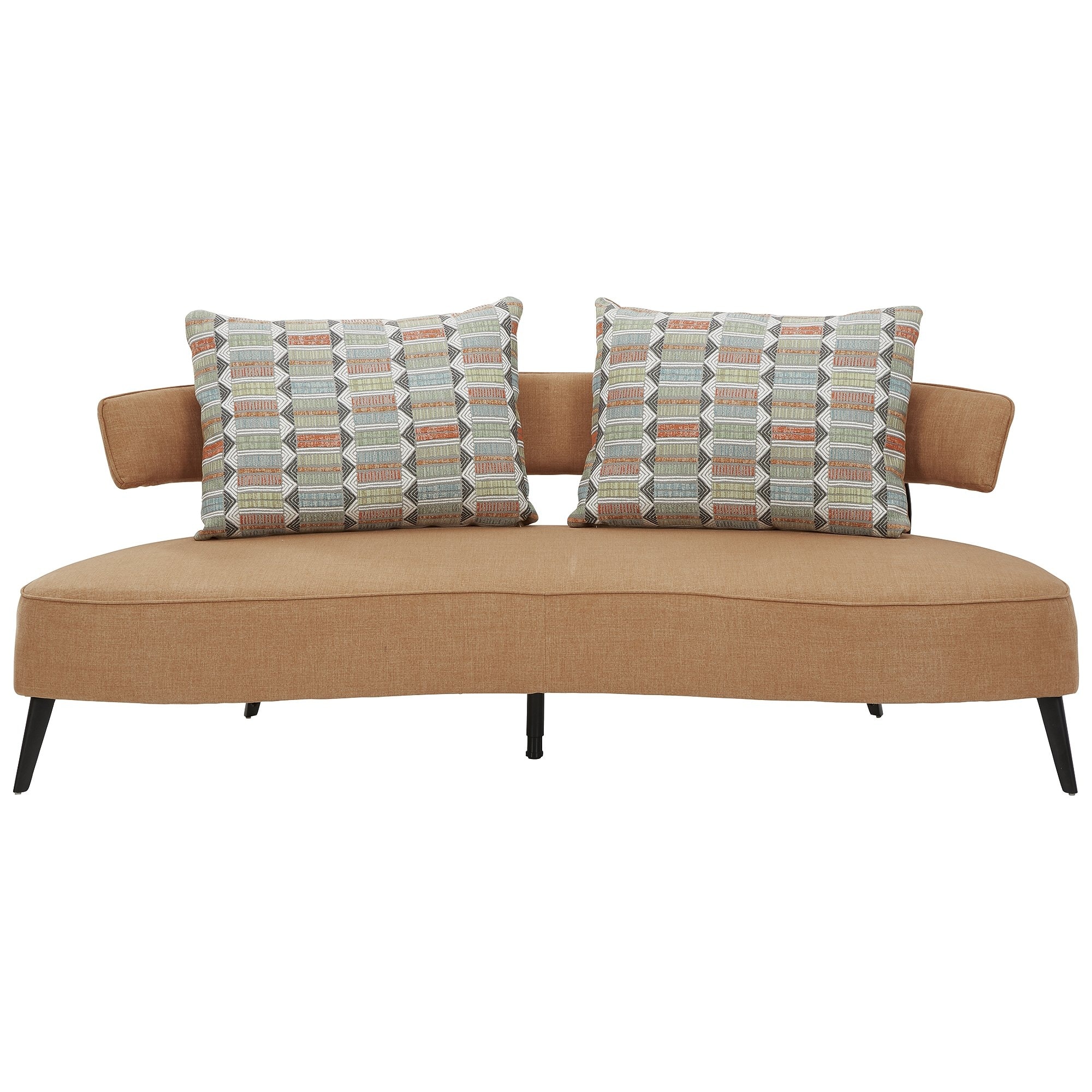 Hollyann Mid Century Modern Rust Sofa 77 W X 37 D X 35 H Overstock 31842496