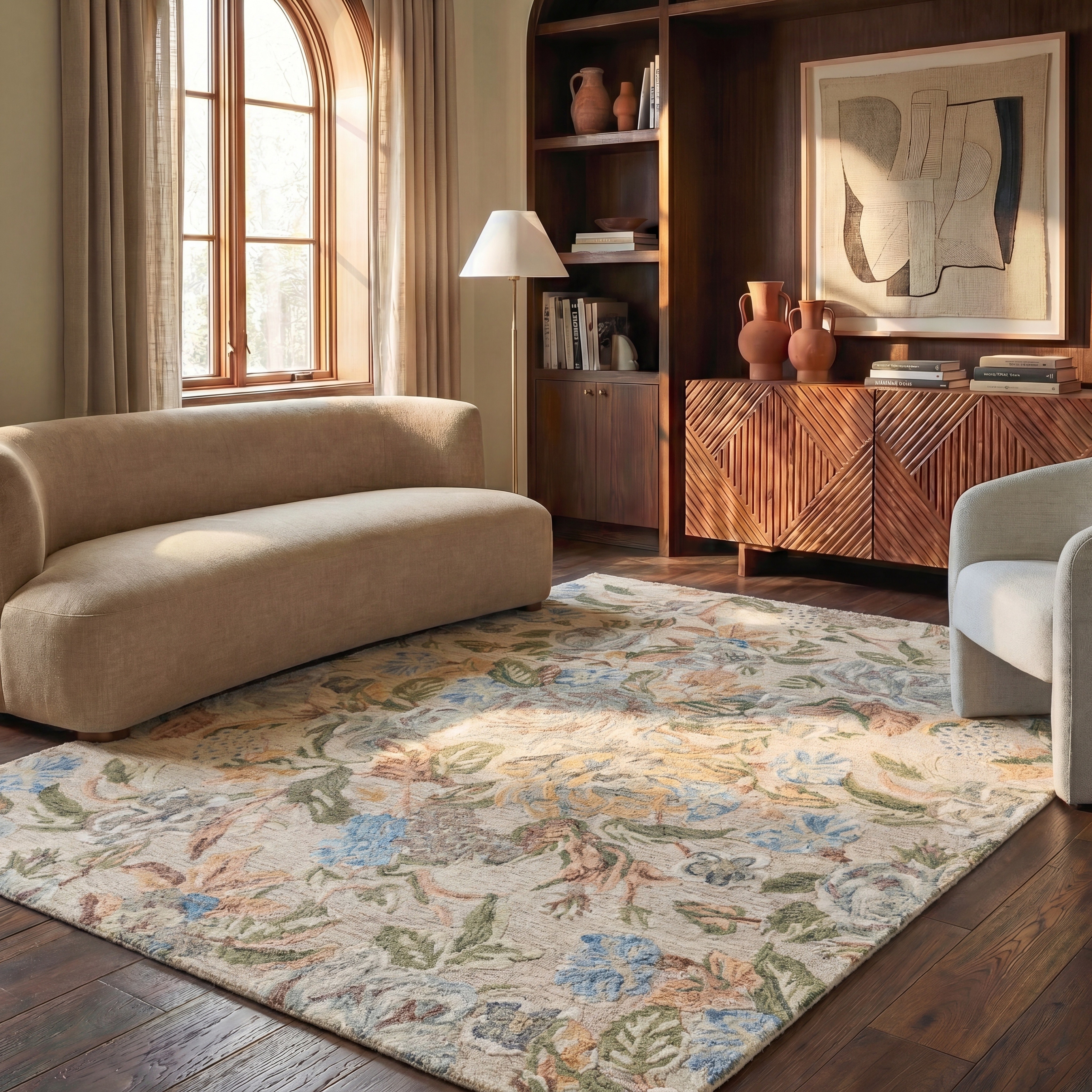 SAFAVIEH Handmade Jardin Kriemhild Floral Wool Rug