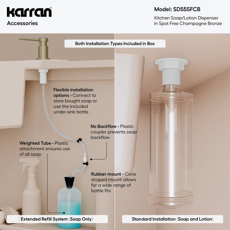 Karran SD55 Kitchen Soap/Lotion Dispenser
