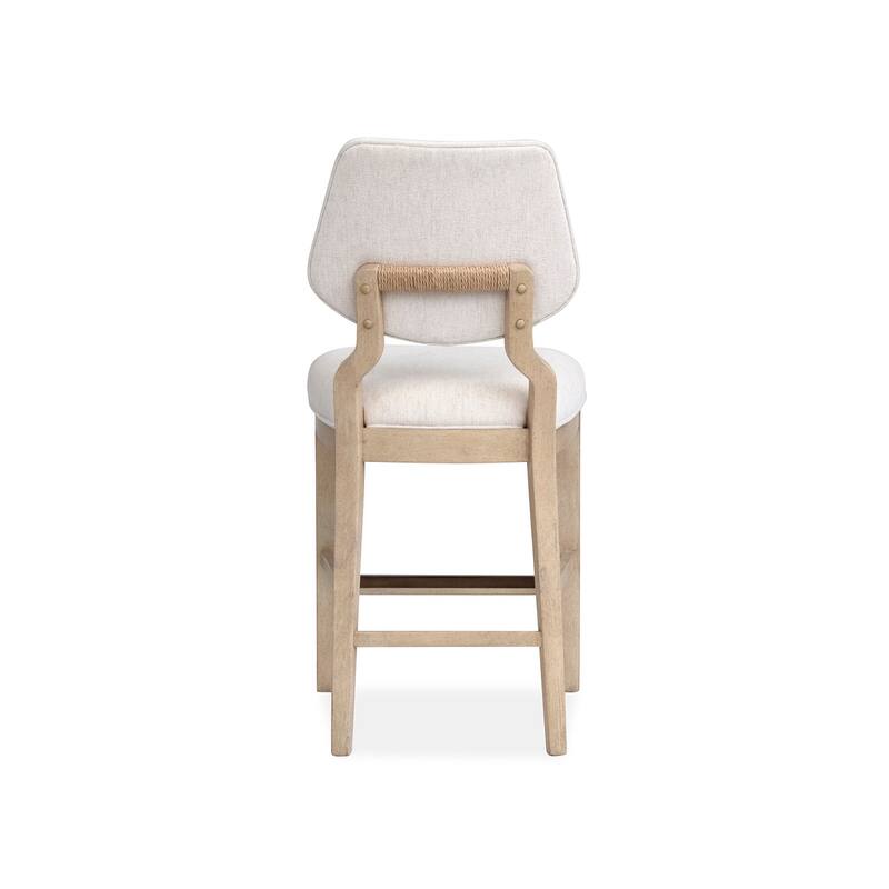 Salt Life Home Sunset Cove Sanibel Brown Upholstered Counter Chair Two Pack - 18.5''W x 21.25''D x 39''H
