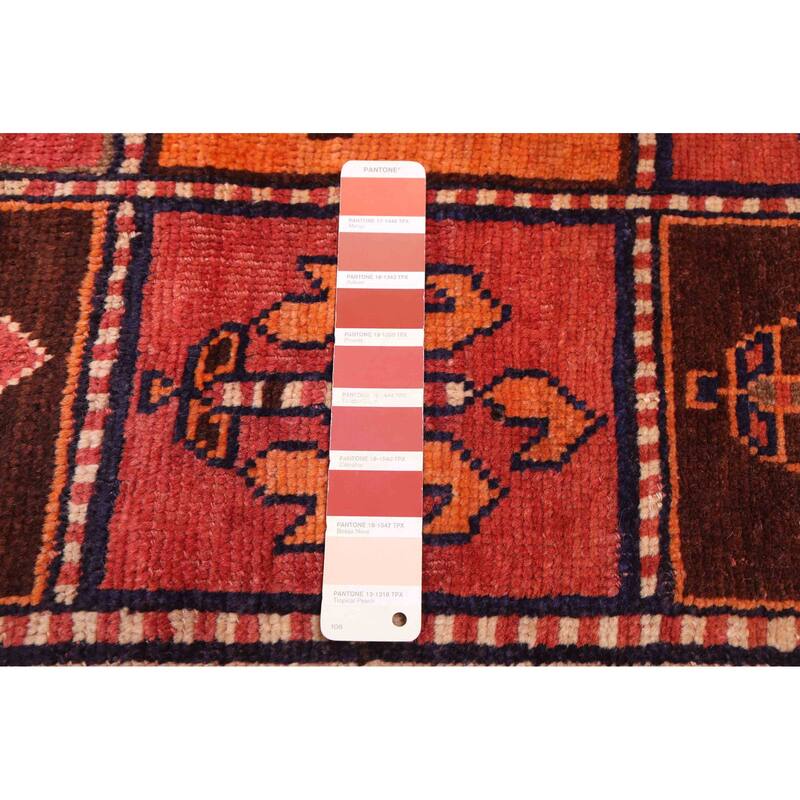 ECARPETGALLERY Hand-knotted Melis Vintage Red Wool Rug - 4'10 x 9'5