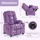 preview thumbnail 80 of 79, MCombo Big Kids Recliner Chair with Cup Holders , Velvet Fabric