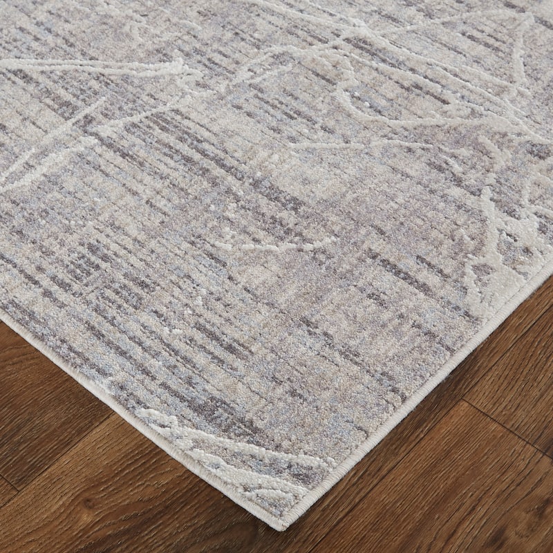 Inger Modern Marble Beige/Ivory Area Rug