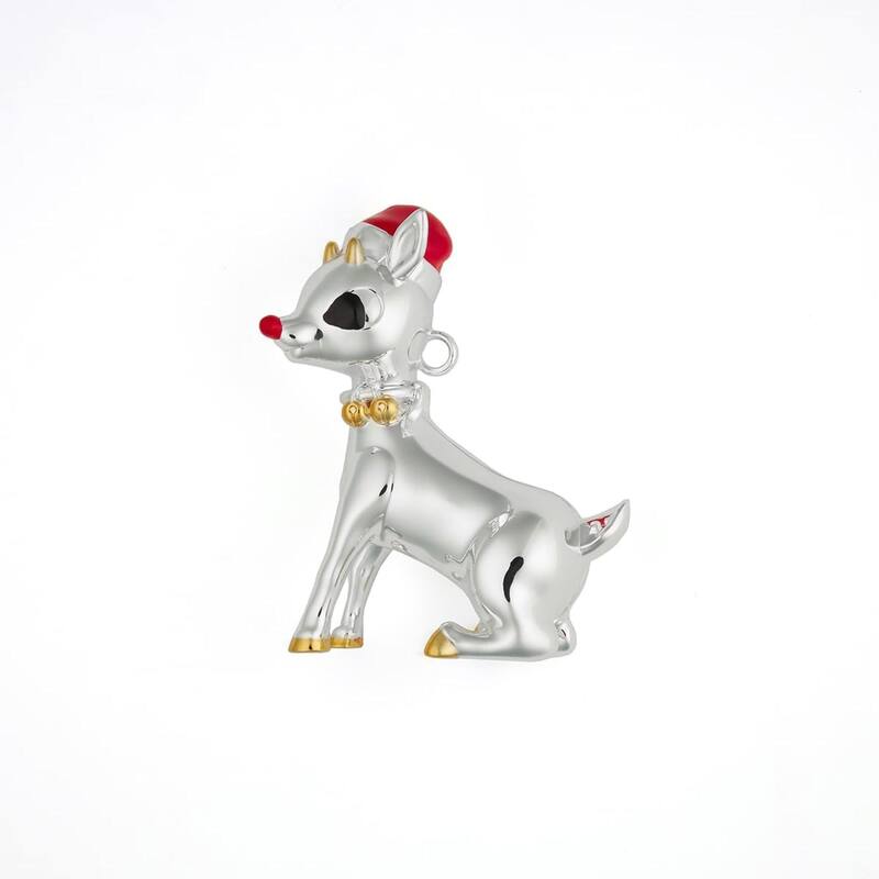 Nambe Rudolph The Red Nosed Reindeer® Annual Ornament 2023 - 4 Inch - Silver - Metal