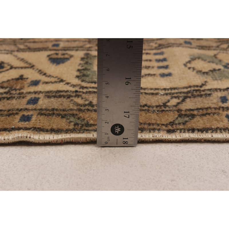 ECARPETGALLERY Hand-knotted Melis Vintage Beige Wool Rug - 5'7 x 9'0