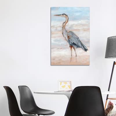 iCanvas 'Beach Heron II' by Ethan Harper Canvas Print