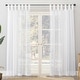 preview thumbnail 7 of 5, No. 918 Amina Open Weave Indoor/Outdoor Sheer Tab Top Curtain Panel, Single Panel