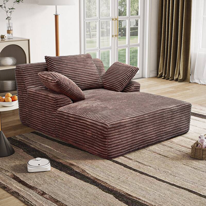 Chaise Lounge Chair, Oversized Fluffy Sleeper Sofa Couch, Sofa Bed Recliner Chair for Living Room