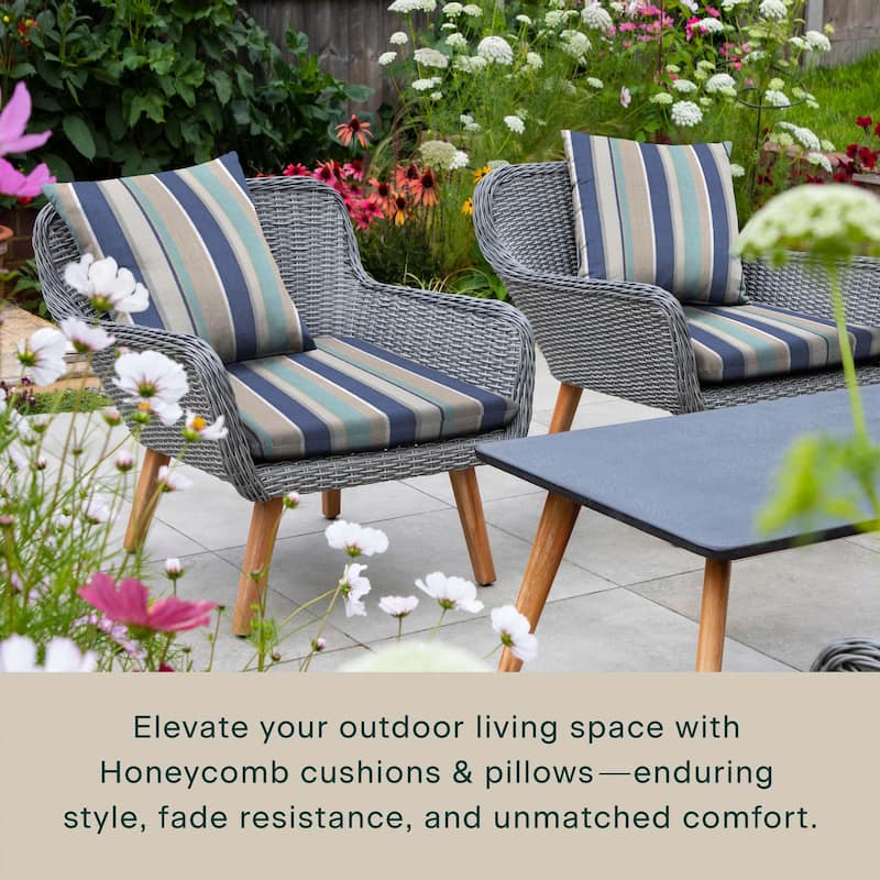 Outdoor Universal Seat Cushion (2-Pack) - 18" wide x 17.5" deep x 2.5" thick