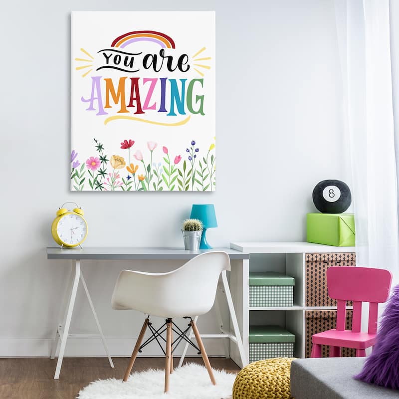 Stupell You Are Amazing Encouragement Canvas Wall Art Design By Kim Allen