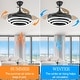 preview thumbnail 29 of 38, Cusp Barn 42'' Retractable Ceiling Fan with Lights and Remote Modern 6 Speeds LED Ceiling Light