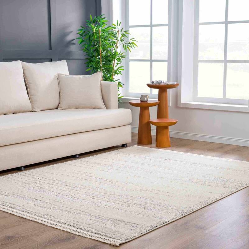 Hauteloom Munich Modern Farmhouse Bohemian Neutral Area Rug