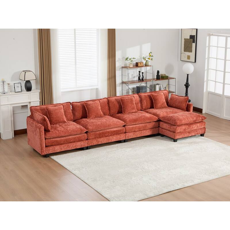 Cloud Sofa,Modern Sectional Couch,Comfy Double Layer Upholstered Seat Cushion