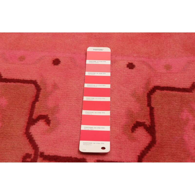 ECARPETGALLERY Hand-knotted Color Transition Dark Pink Wool Rug - 5'11 x 8'10