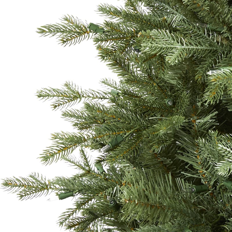 5ft. Spruce Artificial Christmas Tree with 300 Warm White Lights and 618 Bendable Branches - Bright Seasonal Touch