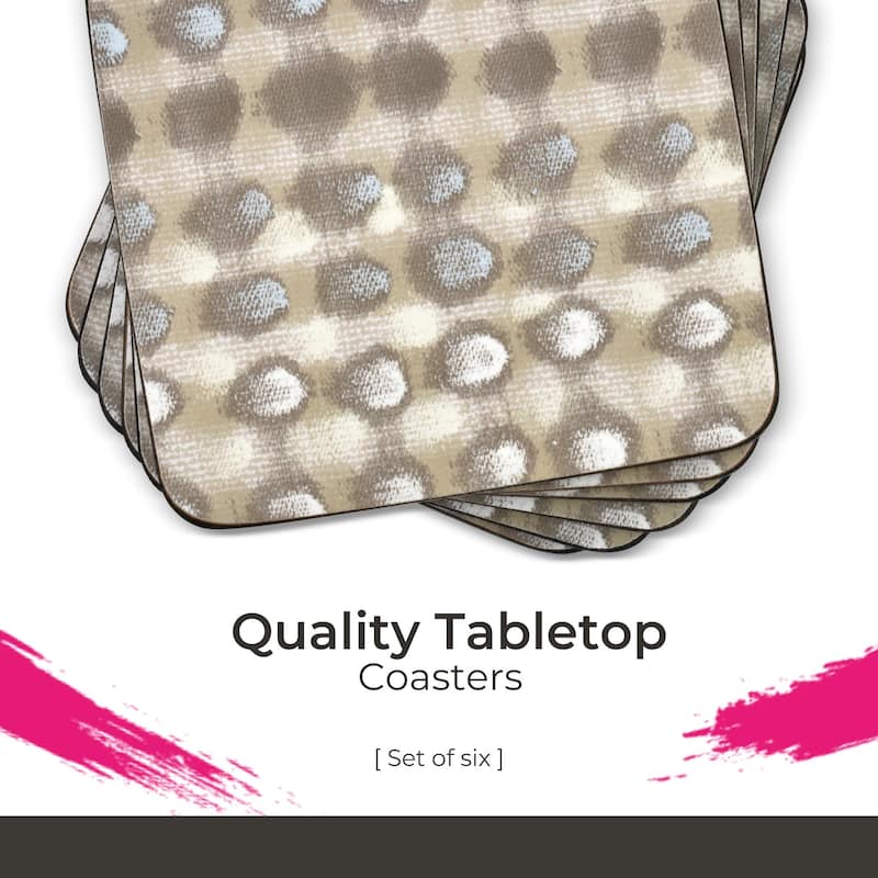 Pimpernel Set of 6 Pure Coasters - 4 Inches Sq.