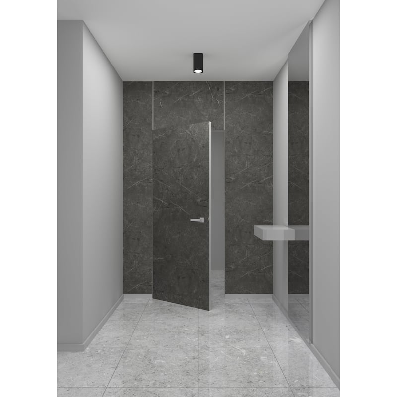 Solid Hidden Door with Handle Planum 0010 Pietra