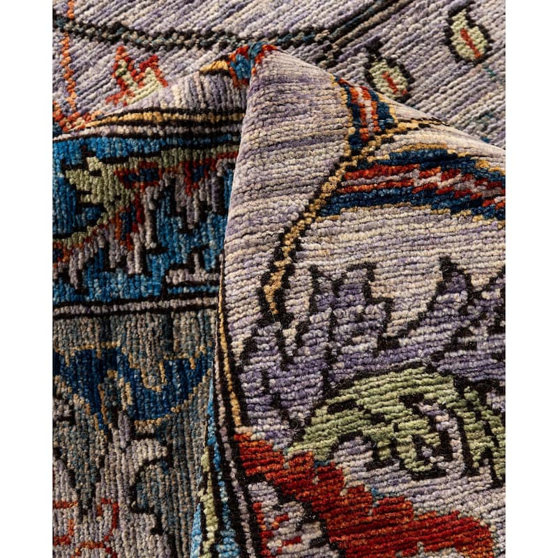 Serapi One-of-a-Kind Hand-Knotted Area Rug - Purple - 9' 1" x 11' 9"