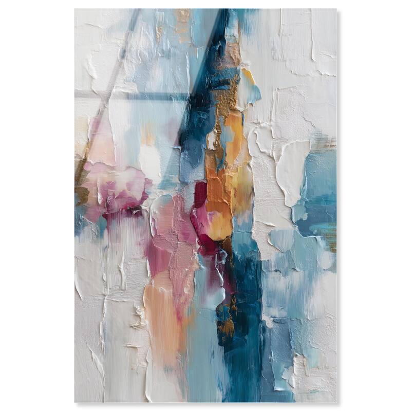 Petal Pink and Ocean Blue II Acrylic by Art Remedy, Ready to Hang - 30" x 45"