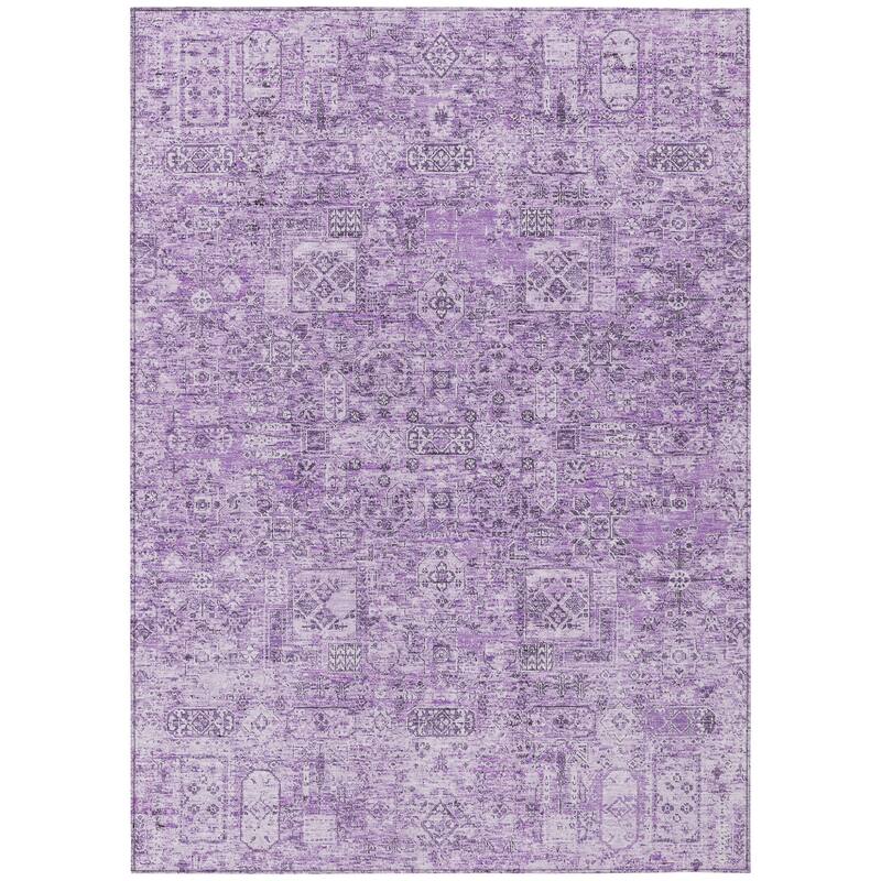 HomeRoots Floral Transitional Rectangle Outdoor Rug