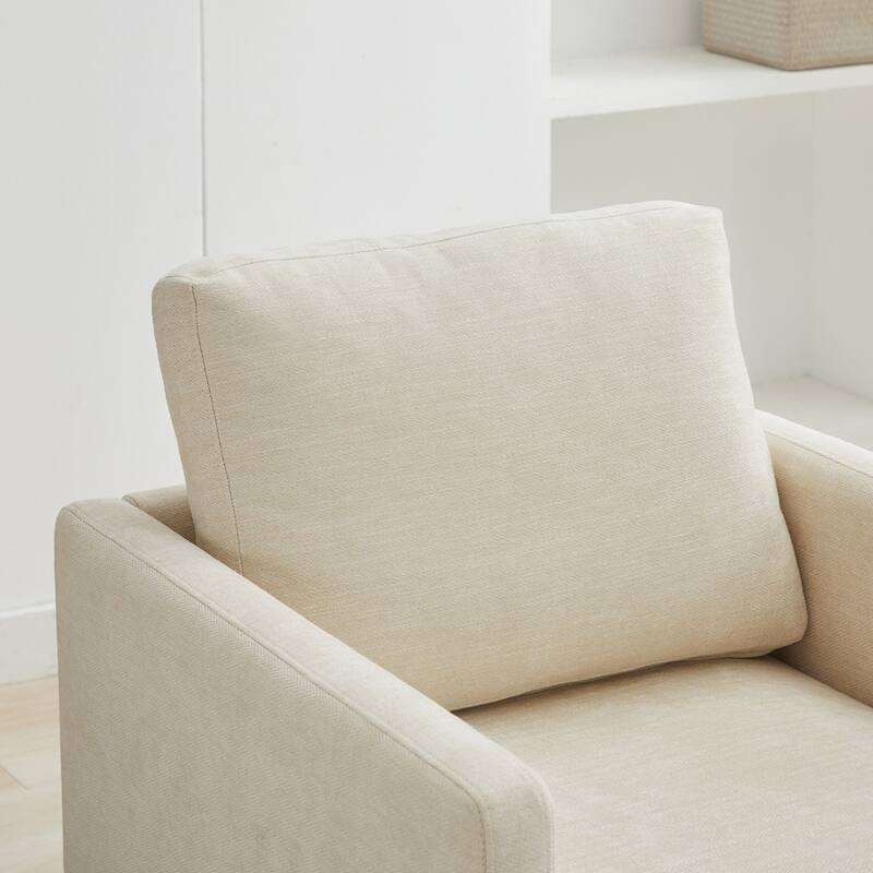 30.7"W Square Upholstered Swivel Accent Chair