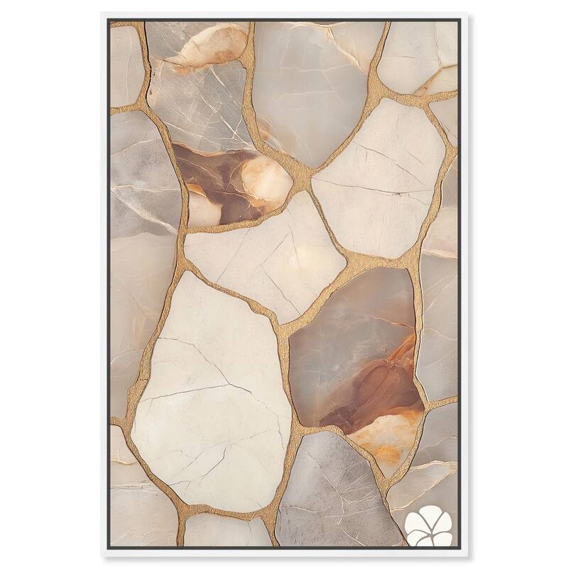 Textured Earthy Tones I Canvas by Art Remedy - 24" x 36" - White