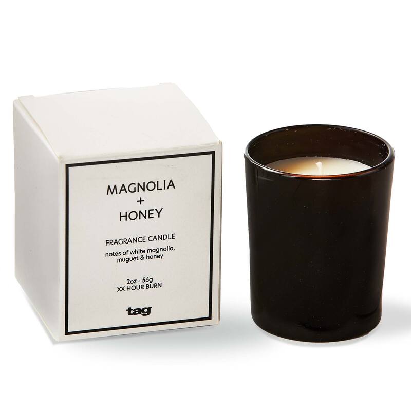 Magnolia & Honey Scented Votive Candle - Black, 2oz, 7hr Burn Time, Everyday Use, 2.5"h x 2"l x 2"w
