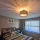preview thumbnail 11 of 10, 15.5" Farmhouse 3-Light Distressed White Wood Drum Semi-Flush Mount Ceiling Light - 15.5" D x 15.5" W x 10.7" H