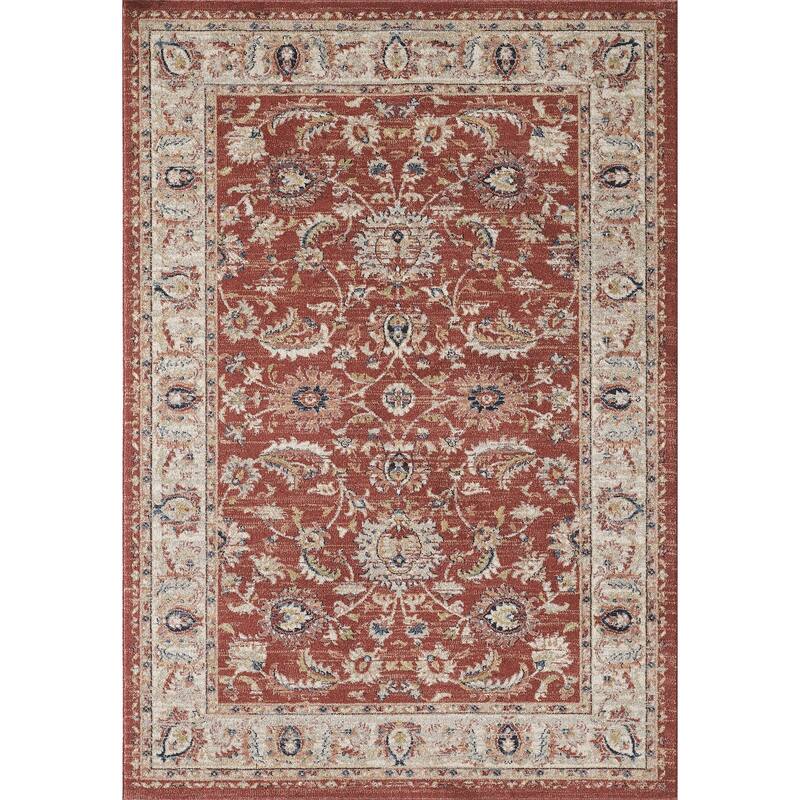 Babylon Indoor Vintage Abstract Rug - 8'11" x 12' - Red