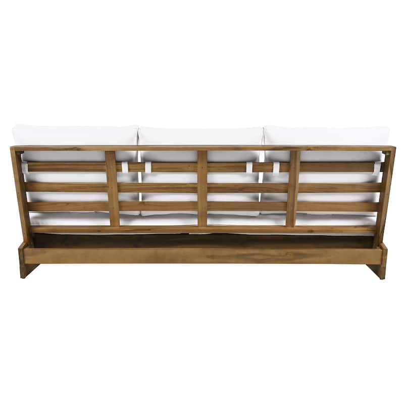 Christopher Knight Home - Sherwood Acacia Outdoor Patio Sofa with Coffee Table Set