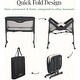 preview thumbnail 12 of 12, Evolur Kinsley Quickfold Portable Bassinet in Dark Gray, Adjustable Height, One-Step Fold, Wheels for Easy Mobility