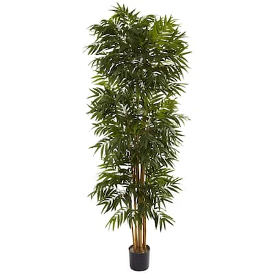 Artificial Palm Tree 7.5Ft - Tropical Indoor Outdoor Decor, Lush Greenery, Realistic Design, Home Office Accent - 7.5ft.